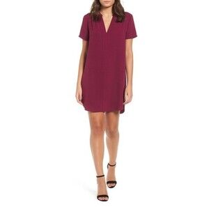 Lush Hailey Crepe Dress Purple Magenta Size L $88